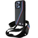 BMW BMHCP15X23PSVTK iPhone 15 Pro Max 6.7" czarny/black hardcase M Edition Carbon Tricolor Lines & Strap