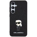 Karl Lagerfeld KLHCS24MGKNPSK S24+ S926 czarny/black hardcase Fixed Glitter Ikonik Logo Metal Pin