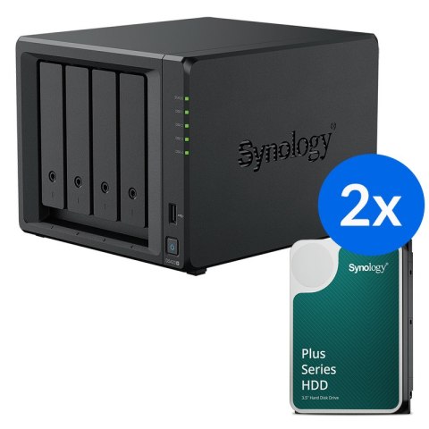 Synology DS423+ /24T | 4-zatokowy serwer NAS w zestawie z dyskami o łącznej pojemności 24TB, Tower