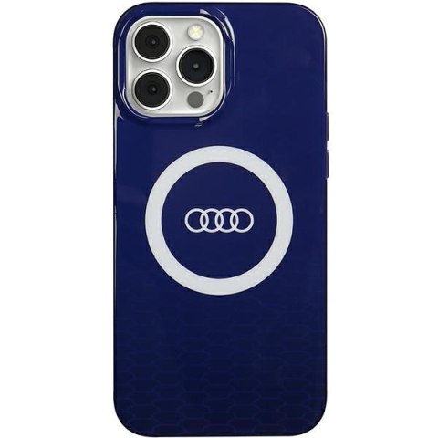 Audi IML Big Logo MagSafe Case iPhone 13 Pro Max 6.7" niebieski/navy blue hardcase AU-IMLMIP13PM-Q5/D2-BE