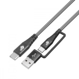 TB Kabel 2w1: USB C - USB C z nakładką USB A, 1.2 m