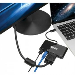 Eaton Wieloportowy adapter USB-C 4K HDMI, VGA, USB-A, GbE, HDCP U444-06N-HV4GUB Czarny