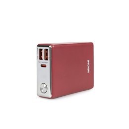 WEKOME Power bank 10000 mAh Super Fast Charging USB-C PD 20W + 2x USB-A QC3.0 22.5W Czerwony