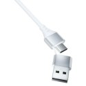 3MK Hyper Cable 3w1 USB-A/USB-C - USB-C/Micro/Lightning 1.5m Biały/White Kabel