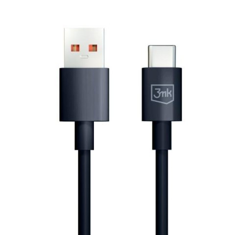 3MK Hyper Cable USB-A - USB-C 1.2m 5A Czarny/Black