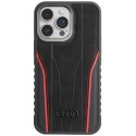 Audi Genuine Leather MagSafe iPhone 14 Pro 6.1" czarno-czerwony/black-red hardcase AU-TPUPCMIP14P-R8/D3-RD