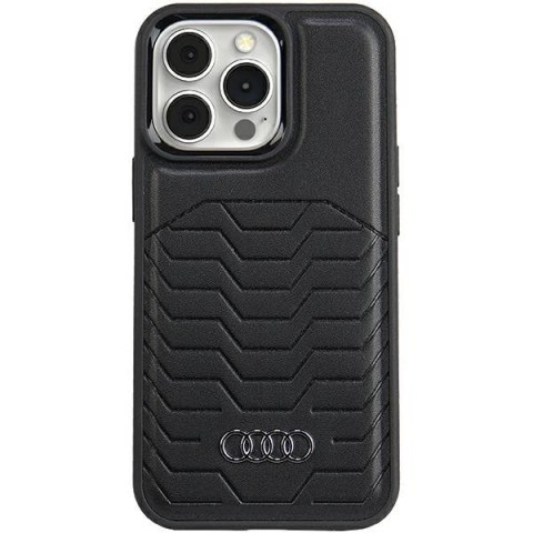 Audi Synthetic Leather MagSafe iPhone 13 Pro Max 6.7" czarny/black hardcase AU-TPUPCMIP13PM-GT/D3-BK