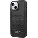 Audi Synthetic Leather MagSafe iPhone 15 / 14 / 13 6.1" czarny/black hardcase AU-TPUPCMIP15-GT/D3-BK