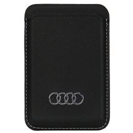 Audi Synthetic Leather Wallet Card Slot czarny/black MagSafe AU-MSCH-Q3/D1-BK