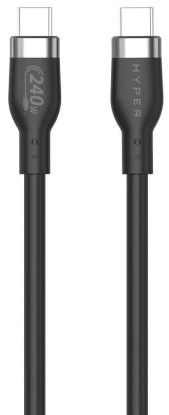 HyperDrive Hyper Juice 240W Silicone USB-C to USB-C Cable 1m - Black