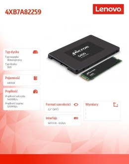 Lenovo Dysk SSD 2.5 5400P 480GB RI SATA 4XB7A82259