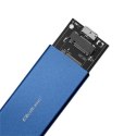 Qoltec Obudowa | kieszeń na dysk M.2 SSD | SATA | NGFF | USB 3.0 | Superspeed 5Gb/s | 2TB | Niebieska