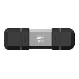 Pendrive Silicon Power Mobile C51 128GB USB-A USB 3.2 Type-C 120MB/s Srebrny