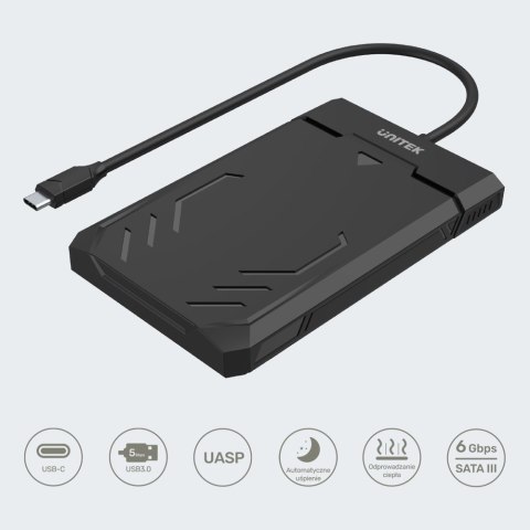 Unitek Obudowa USB-C 5Gbps HDD/SSD SATA UASP