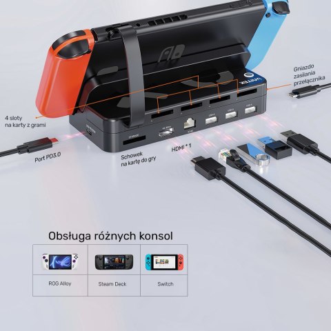 Unitek Stacja dokująca do Nintendo Switch + pilot | G1002F01