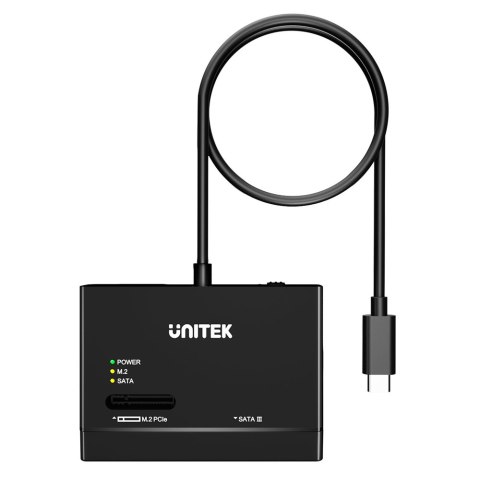 Unitek Mostek USB-C na dyski SATA i M.2 MVMe | 1m | S1232A01-EU