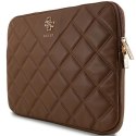 Guess Sleeve GUCS14ZPSQSSGW 14" brązowy/brown Quilted 4G