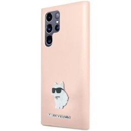 Karl Lagerfeld KLHCS24LSMHCNPP S24 Ultra S928 różowy/pink Silicone Choupette Metal Pin