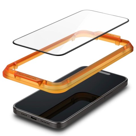 Spigen ALM Glass FC | Szkło hartowane do iPhone 15 Black | 2 sztuki