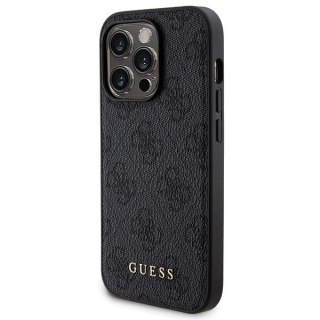 Zestaw Guess GUBPM5P15L4GEMGK iPhone 15 Pro 6.1" hardcase + Powerbank 5000mAh MagSafe czarny/black 4G Metal Logo