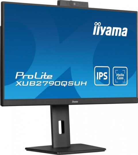IIYAMA Monitor 27 cali XUB2790QSUH-B1 IPS,QHD,CAM,MIC,HDMI,DP,3xUSB(3.2), 100Hz,ADAPTIVE SYNC,FlickerFree,2x2W,WINDOWS HELLO