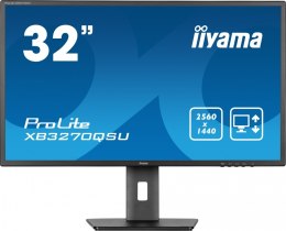 IIYAMA Monitor 32 cale XB3270QSU-B1 IPS,WQHD,HDMI,DP,100Hz,250cd,3ms,2x2W, 3xUSB(3.2),FlickerFree,VESA,HAS(150mm)