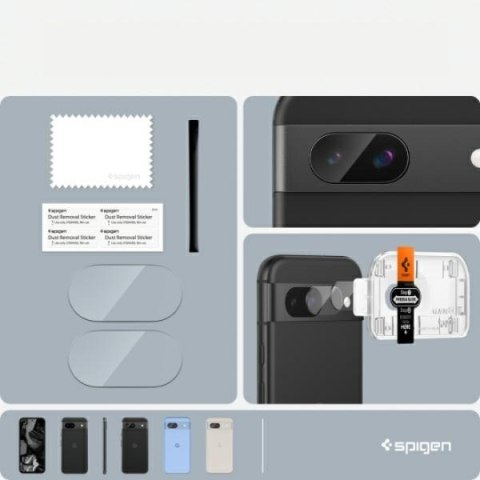 Spigen Optik.Tr Camera Google Pixel 8A EZ FIT Lens 2szt./2pcs przezroczysty/clear AGL07465