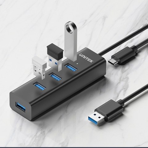 Unitek Aktywny hub USB-A 5Gbps | 4 porty USB-A | 1,2m | Y-3089V01