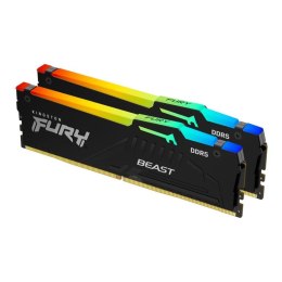 Pamięć DDR5 Kingston FURY Beast RGB 32GB (2x16GB) 5600MHz CL36 1,25V Black EXPO