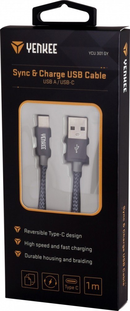 YENKEE Kabel USB A 2.0 / USB C transfer danych 480Mb/s /3A