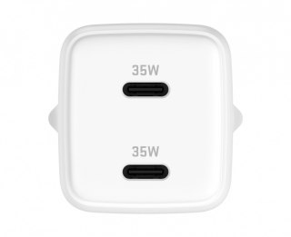 YENKEE Ładowarka sieciowa USB C 2x18W 3A Power delivery 3.0 QC3.0 Biała