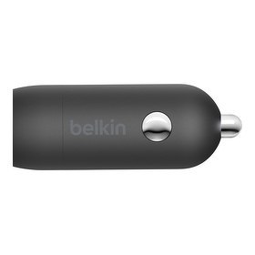 Belkin Ładowarka samochodowa 30W USB-C, PD, PPS, czarna + kabel Lightning