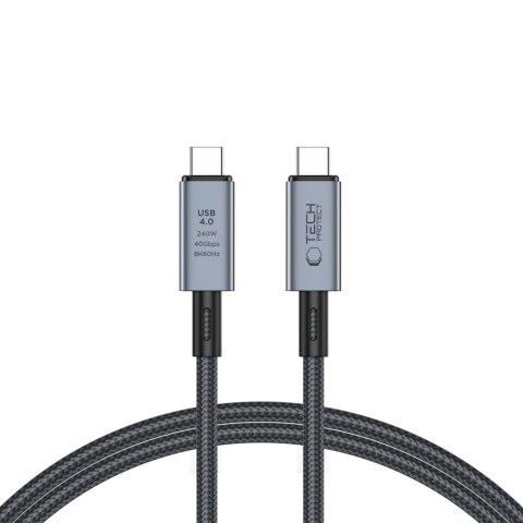 TECH-PROTECT ULTRABOOST MAX USB 4.0 8K 40GBPS TYPE-C CABLE PD240W 100CM GREY