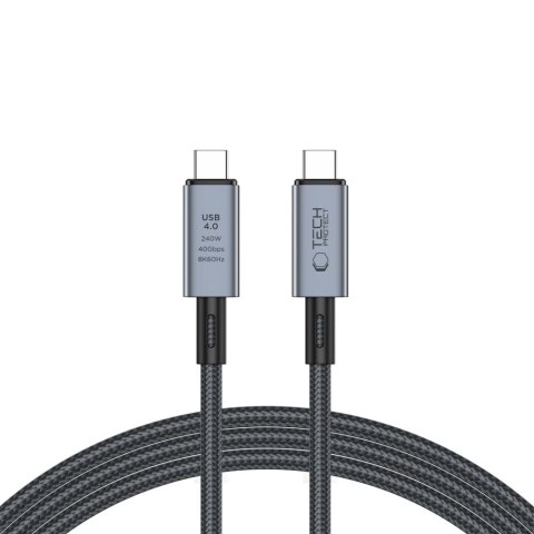 TECH-PROTECT ULTRABOOST MAX USB 4.0 8K 40GBPS TYPE-C CABLE PD240W 200CM GREY
