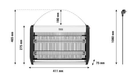 Teesa Lampa owadobójcza TEESA rażąca 20W(2x10W)