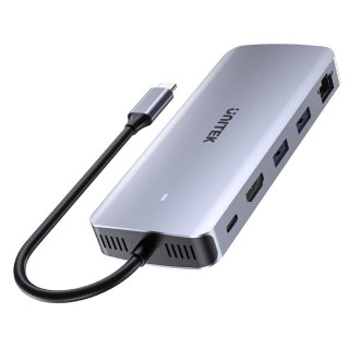 Unitek 2w1 | Aktywny Hub USB-C 10 Gbps | Obudowa na dysk M.2 | HDMI