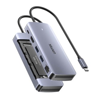 Unitek 2w1 | Aktywny Hub USB-C 10 Gbps | Obudowa na dysk M.2 | HDMI