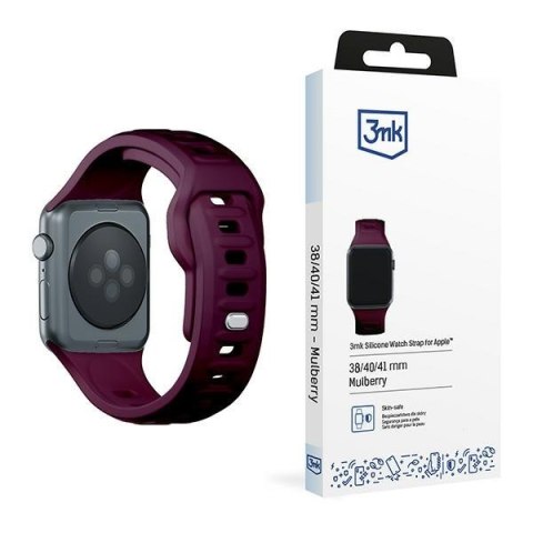 3MK Silicone Watch Strap ciemnofioletowy /mulberry dla Apple Watch 38/40/41mm