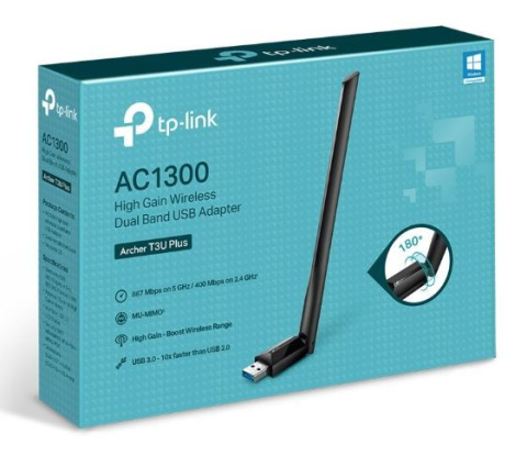 Karta sieciowa TP-Link Archer T3U Plus | WiFi AC1300 USB 3.0 | 2,4/5 GHz