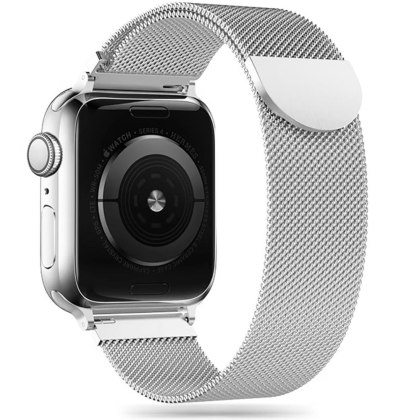 Tech-Protect MilaneseBand | Bransoleta do Apple Watch 4 / 5 / 6 / 7 / 8 / 9 / SE (38/40/41 mm) Silver