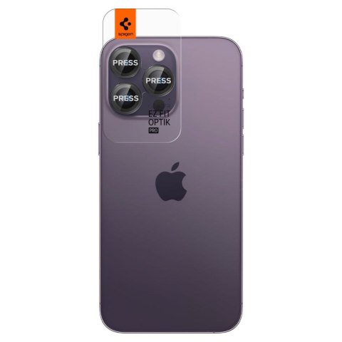 2x Osłona aparatu Spigen Glas.tR EZ Fit Optik Pro do iPhone 14 Pro / 14 Pro Max / 15 Pro / 15 Pro Max Black