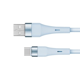 Krüger&Matz Kabel USB - USB typu C 1 m silikonowy niebieski Kruger&Matz Basic