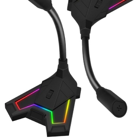 Rampage Mikrofon SN-RMX2 USB gamingowy do komputera RGB biurkowy