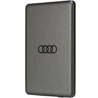 Audi Powerbank indukcyjny 15W 5000mAh szary/grey Big Logo MagSafe AU-MWPB5000-GT/D1-GY