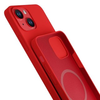 Etui na telefon 3mk do Apple iPhone 14 - silikonowe z MagSafe Red