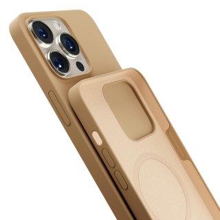 Etui na telefon 3mk do Apple iPhone 15 Pro - silikonowe z MagSafe - Dark Gold