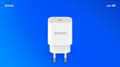 Savio Ładowarka sieciowa 20W LA-09 USB-C QC, PD 3.0