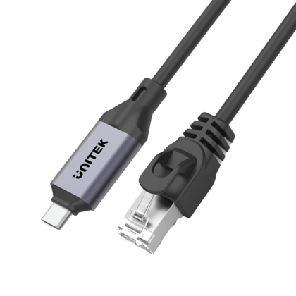 Unitek Kabel sieciowy Ethernet USB-C | RJ-45 LAN | 1m | C18148AGY01-1M