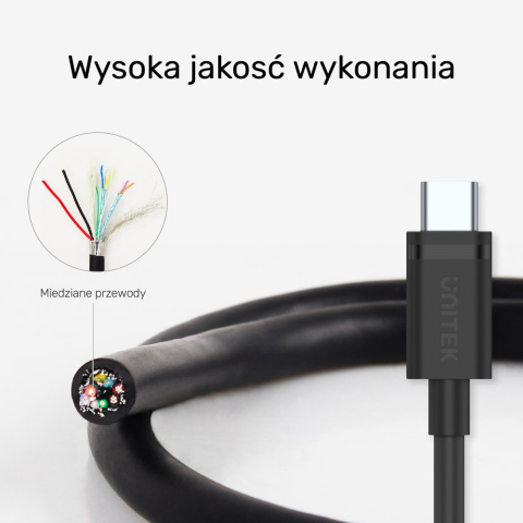 Unitek Kabel USB 3.1 typ A - typ C | 5Gbps | 3m | C14103BK-3M