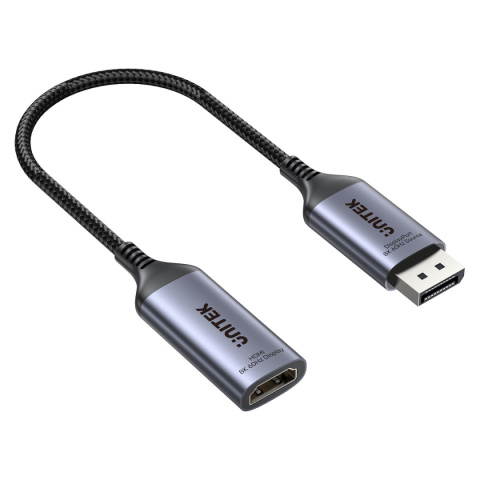 Unitek Przejściówka z DisplayPort 1.4 na HDMI 2.1 | 8K60Hz | V1611A01